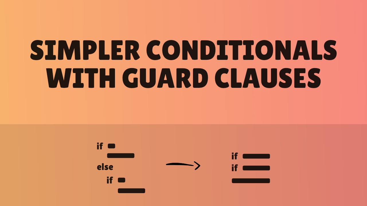 Preview image for Simpler conditionals with Guard Clauses